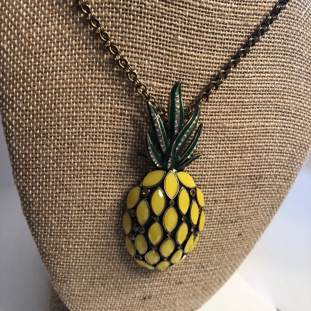 Pineapple Long Pendant Necklace